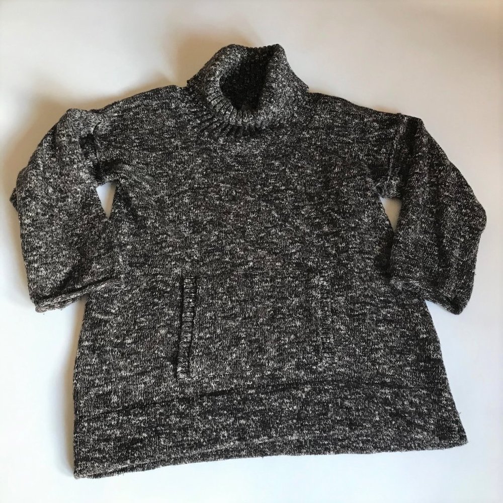 J Crew brown/cream marbled wool cotton sweater L